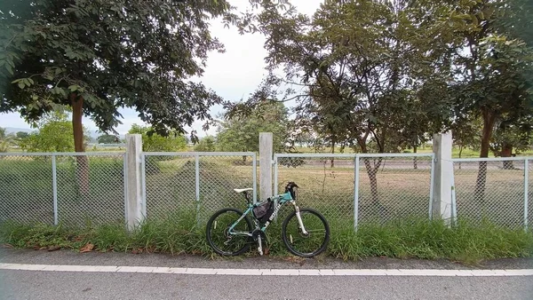 Chonburi Thailand July Mountain Bike Parking Fence July 2022 Bang — Stock Fotó