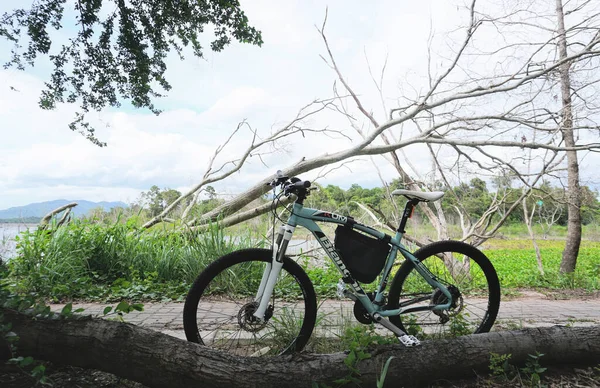 Chonburi Thailand Julho Bicicleta Montanha Com Bikepacking Paisagem Rural Julho — Fotografia de Stock