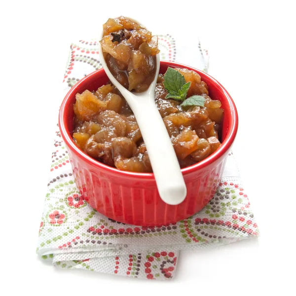 Zelfgemaakte apple chutney — Stockfoto