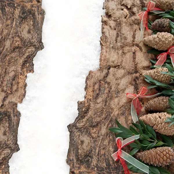 Juldekoration med fir-kon — Stockfoto