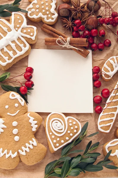 Décoration de Noël avec biscuits — Photo