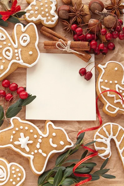 Christmas decoration with cookies — Stock Photo, Image