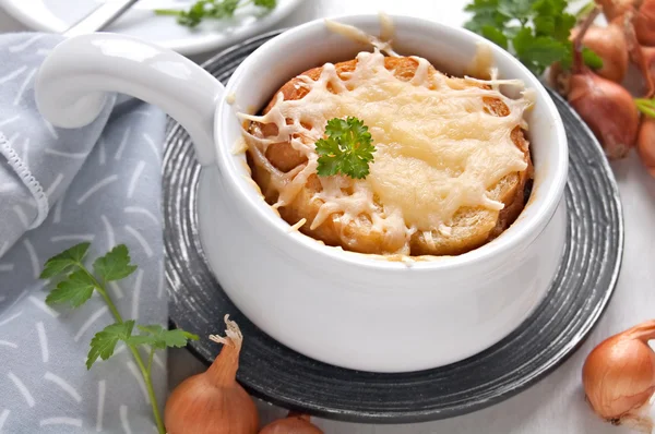 Sopa de cebola francesa — Fotografia de Stock