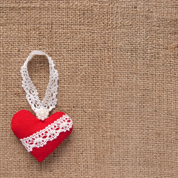Красное сердце Валентина — стоковое фото