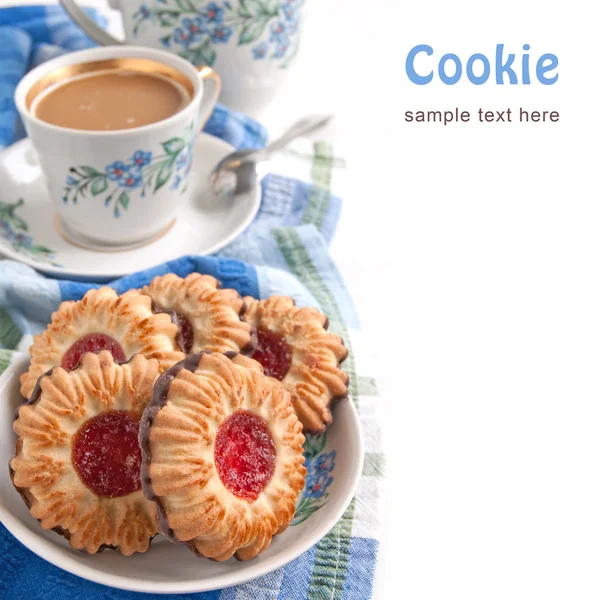 Розсипчасте печиво з джемом — стокове фото