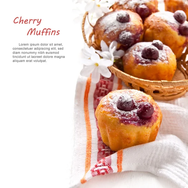 Muffin alla ciliegia — Foto Stock