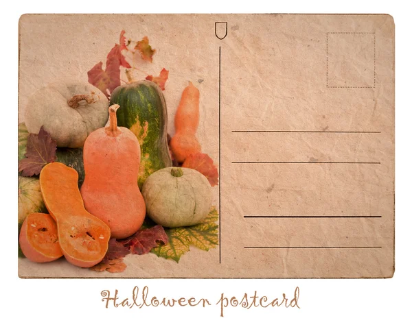 Cartolina con zucca per Halloween — Foto Stock