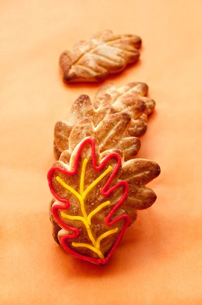 Ciasteczka w kształcie liścia — Zdjęcie stockowe