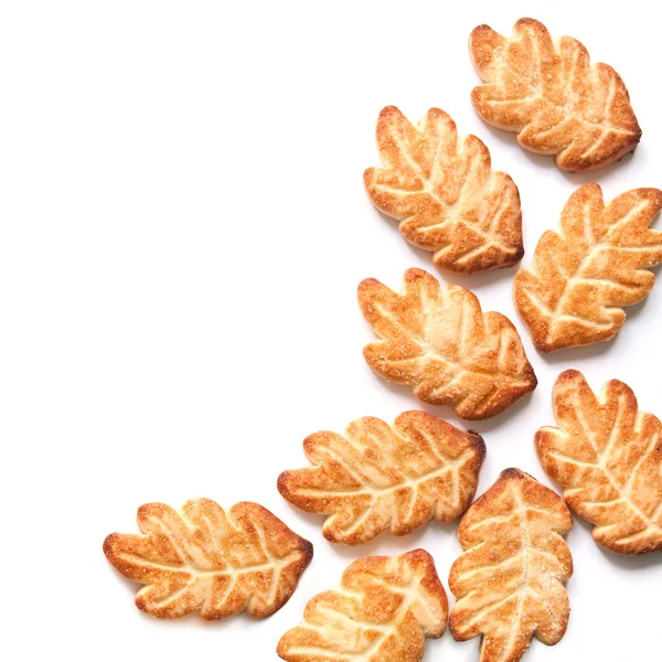 Yaprak şeklinde kurabiye — Stok fotoğraf
