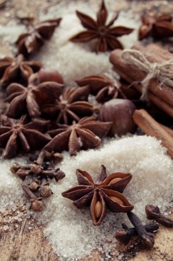 Tarçın çubukları ve yıldız anason