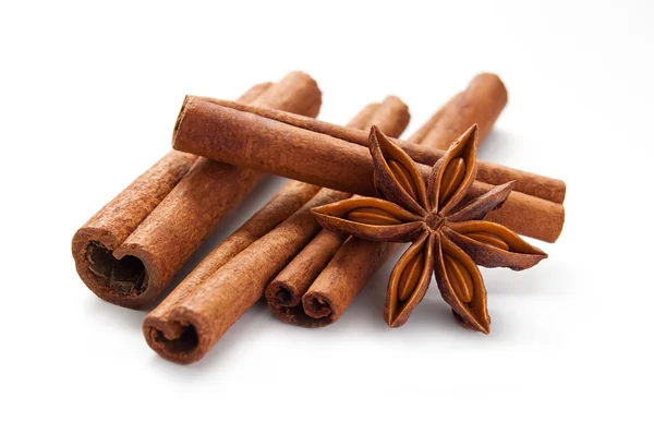 Stick cinnamon and star anise — Stock Photo, Image