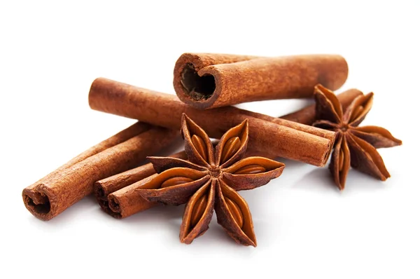 Stick cinnamon and star anise — Stock Photo, Image