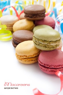 renkli Fransız macarons