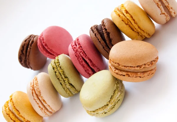 Renkli Fransız macarons Stok Resim