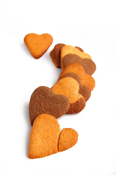 Biscotti a forma di cuore — Foto Stock