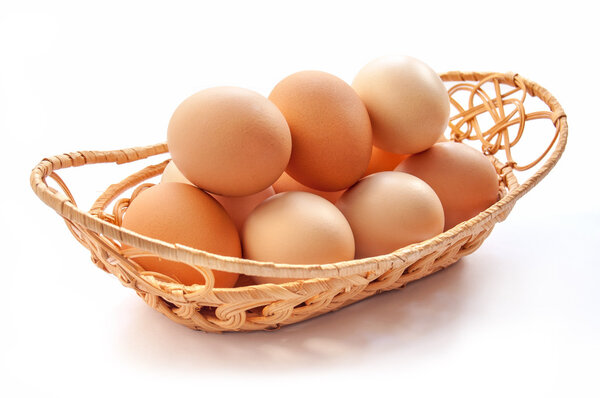 Set of organic eggs
