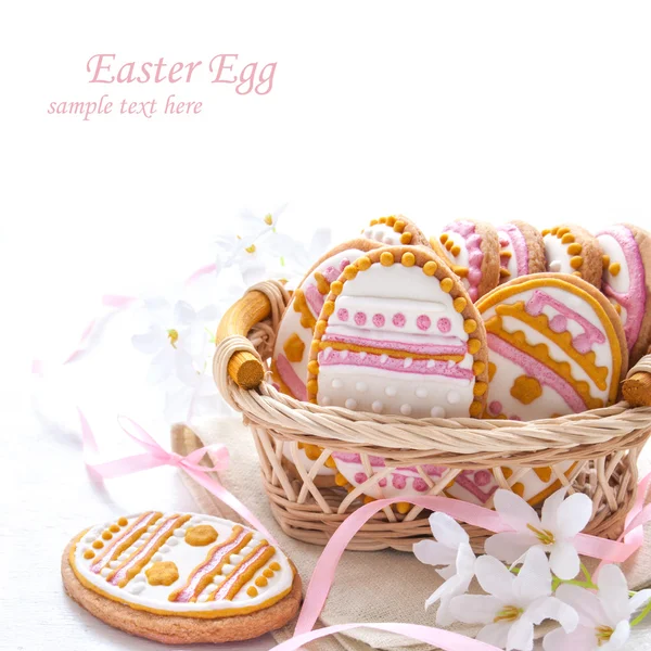 Colorful Easter cookies in the shape of egg — Stock Photo, Image