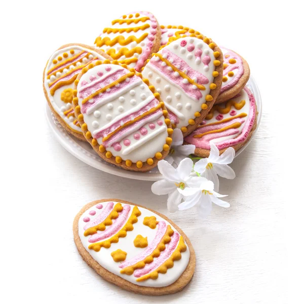 Colorful Easter cookies in the shape of egg — Stock Photo, Image