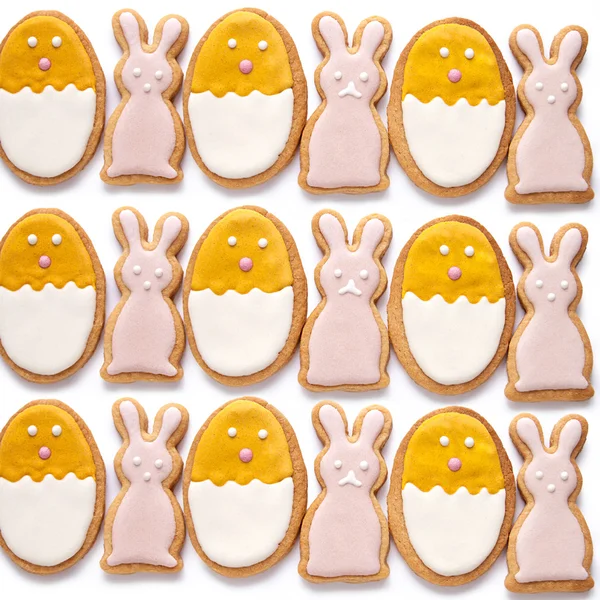 Set de galletas de Pascua en forma de huevo — Foto de Stock