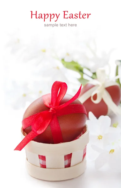 Easter egg with ribbon — Stock Photo, Image