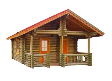 House built of logs clipart