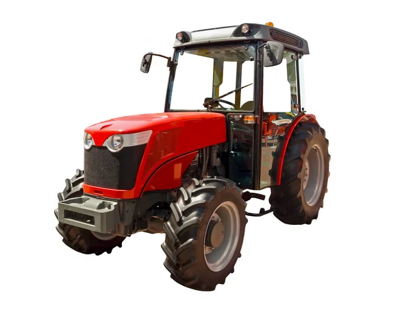 Kırmızı çiftlik traktör — Stok fotoğraf