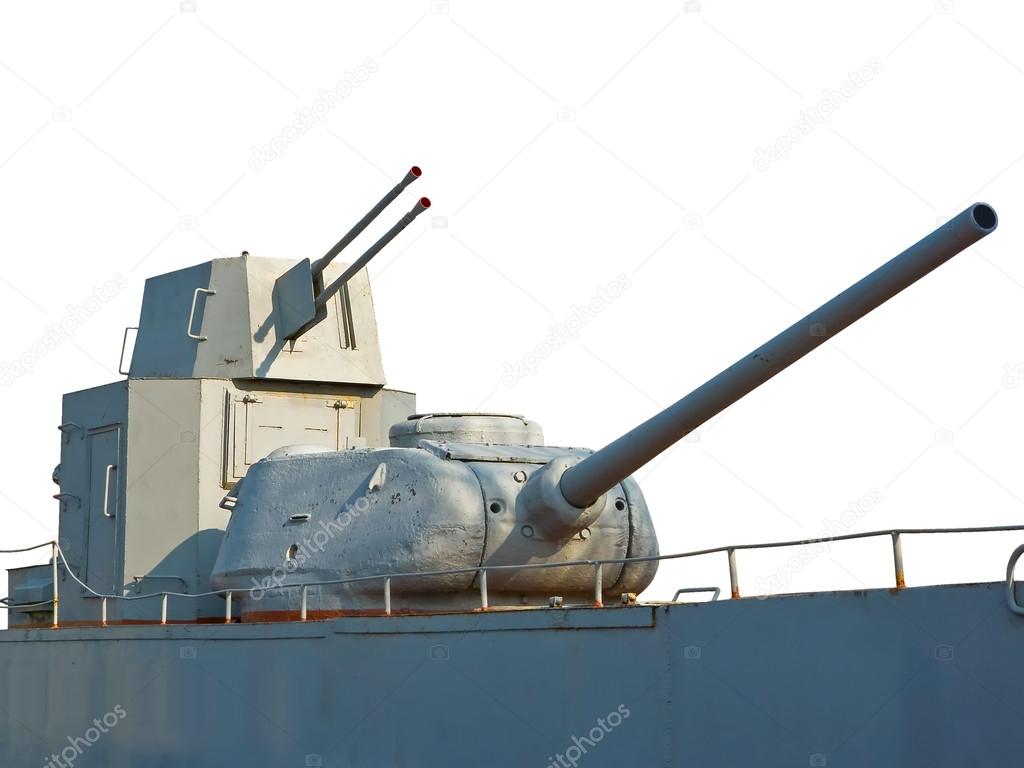 Gun on the old ship