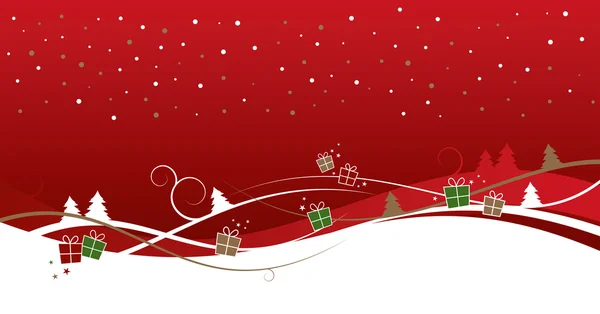 ギフト ボックス クリスマス背景 — ストックベクタ
