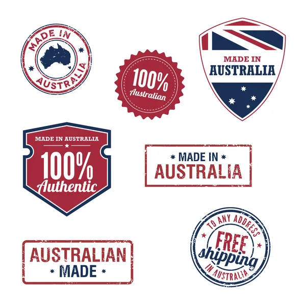 Fabricado en Australia Insignias — Vector de stock