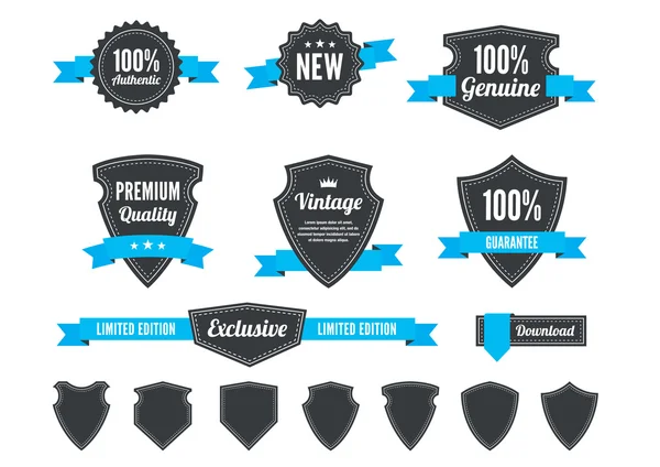 Vintage Badges and Shields — Stock Vector