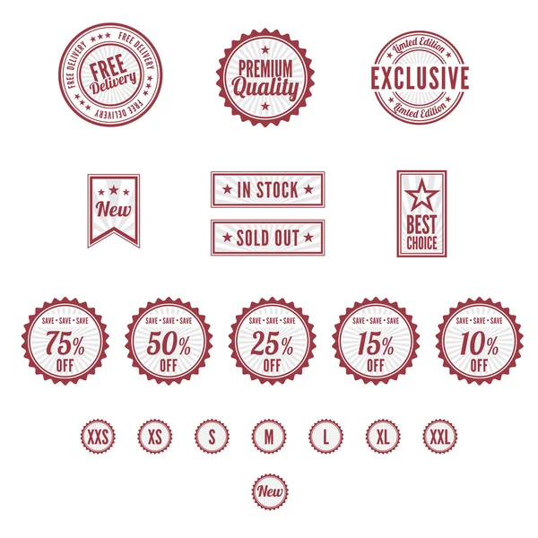 Vintage Retail Stamps — Stock Vector