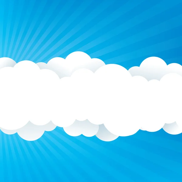 Nubes y cielo azul — Vector de stock