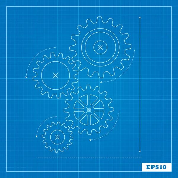 Progetto di Cogs — Vettoriale Stock