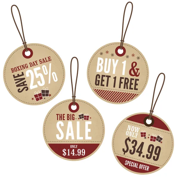 Vintage Retail Swing Tags — Stock Vector