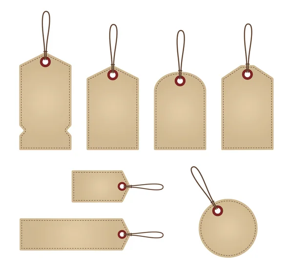 Empty Vintage Retail Swing Tags — Stock Vector