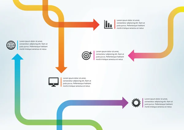 Diseño de negocio vectorial con flechas — Archivo Imágenes Vectoriales