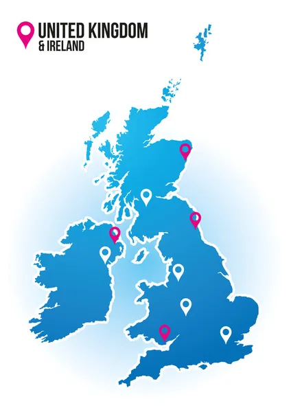 Map of the UK — Stock Vector