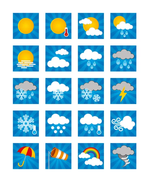 Wettersymbole - Tag — Stockvektor