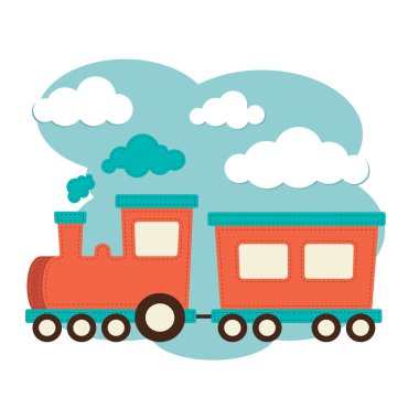 tren ve küçük yük arabalar