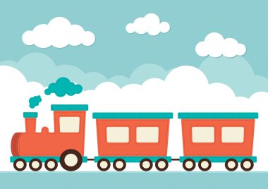 tren ve küçük yük arabalar