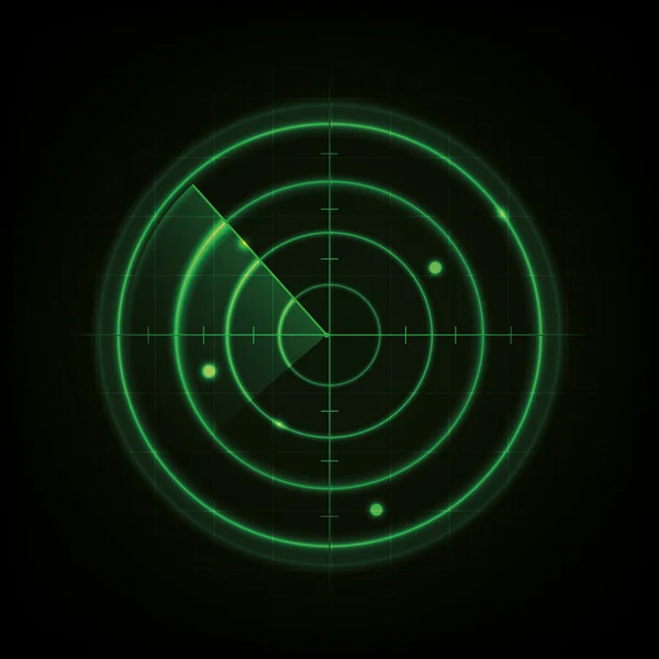 Diseño de radar brillante — Vector de stock