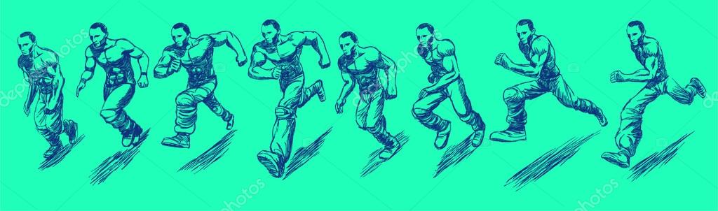 Running man in animation 'sequence frame loops. Stock Vector Image by  ©manas_ #33402957