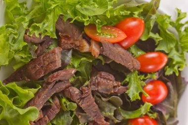 biftek salata ve sos Tayland gıda.