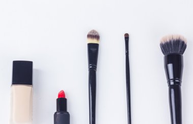 Dekoratif kozmetik makyaj. yakın çekim.