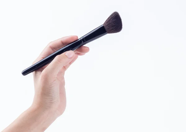 Make-up van brushr geïsoleerd op zwart wit — Stockfoto