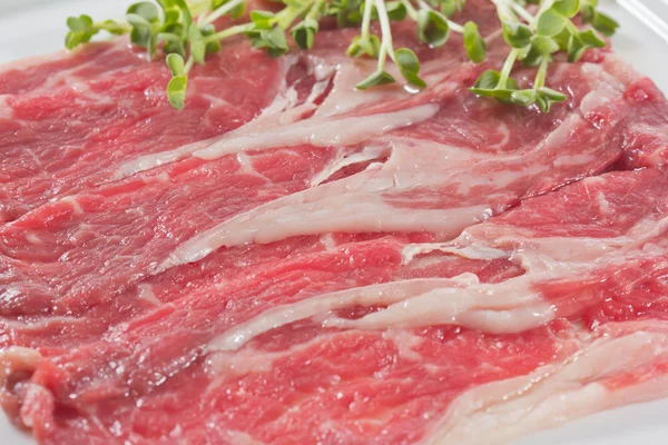 Plastry wołowiny stek z polędwicy wołowej — Zdjęcie stockowe