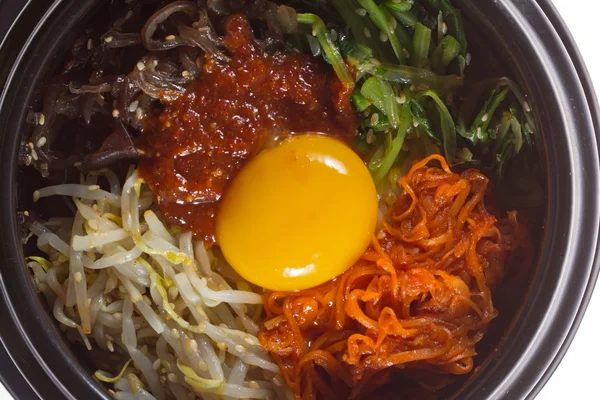 Comida coreana, Bibimbab de arroz misto — Fotografia de Stock