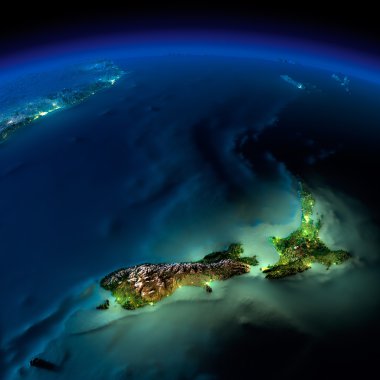 gece earth. Pasifik - Yeni Zelanda
