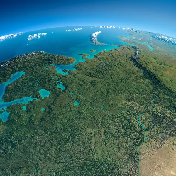 Detailed Earth. European part of Russia — Stock Image Detailed Earth. European part of Russia Royalty Free Stock Photos