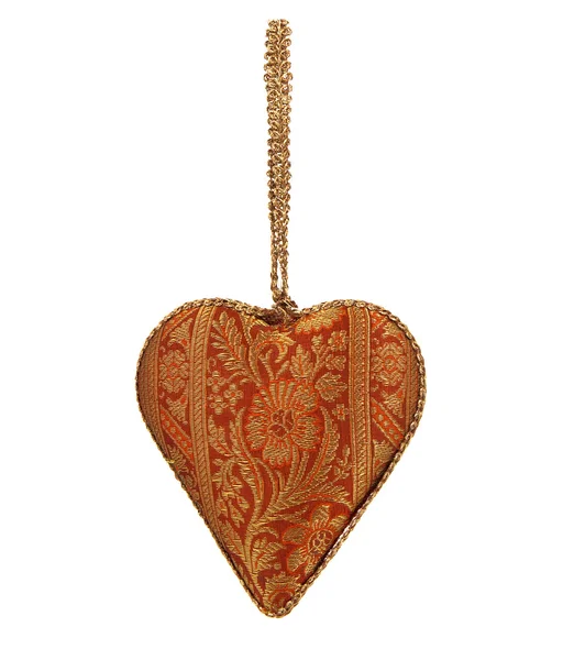 Stuffed heart with a vintage pattern — Stock Photo, Image